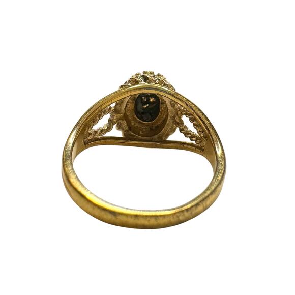 Joseph Esposito Vintage Opal 12 Kt Gold Electroplate Ring Size 6 - Picture 6 of 13